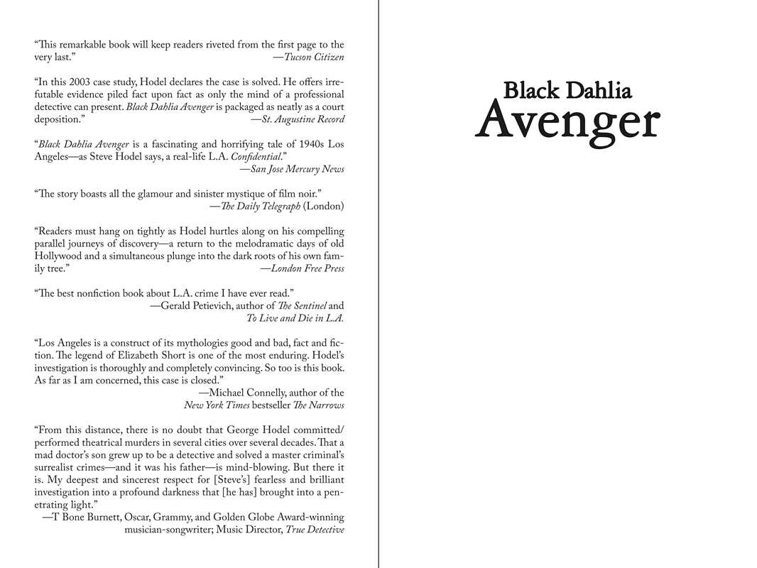 Black Dahlia Avenger by Steve Hodel