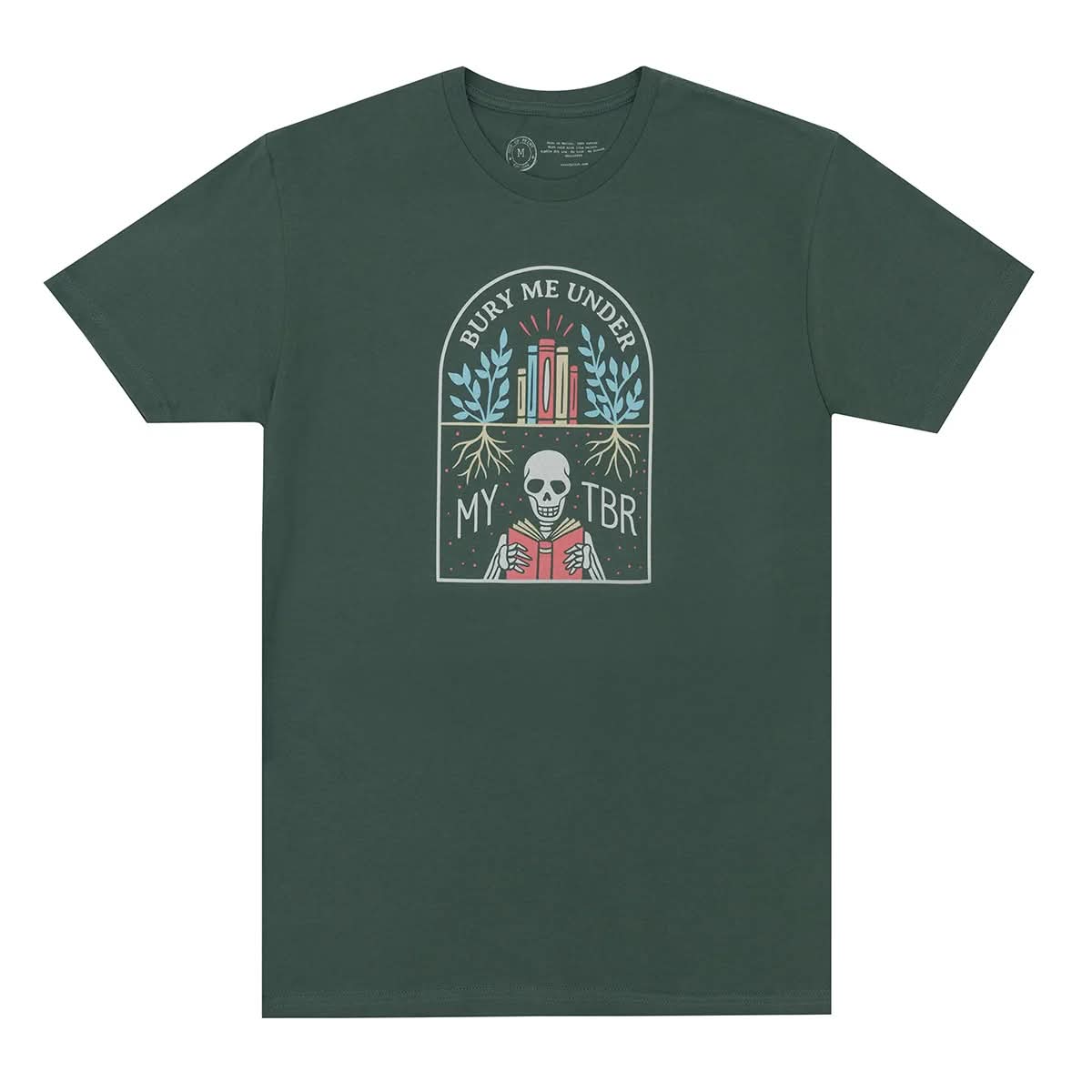Bury Me Under My Tbr Unisex T-shirt Large by Out Of Print