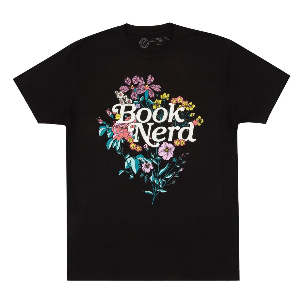 Book Nerd Floral Unisex T-shirt Large by Out Of Print