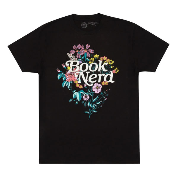Book Nerd Floral Unisex T-shirt Large by Out Of Print